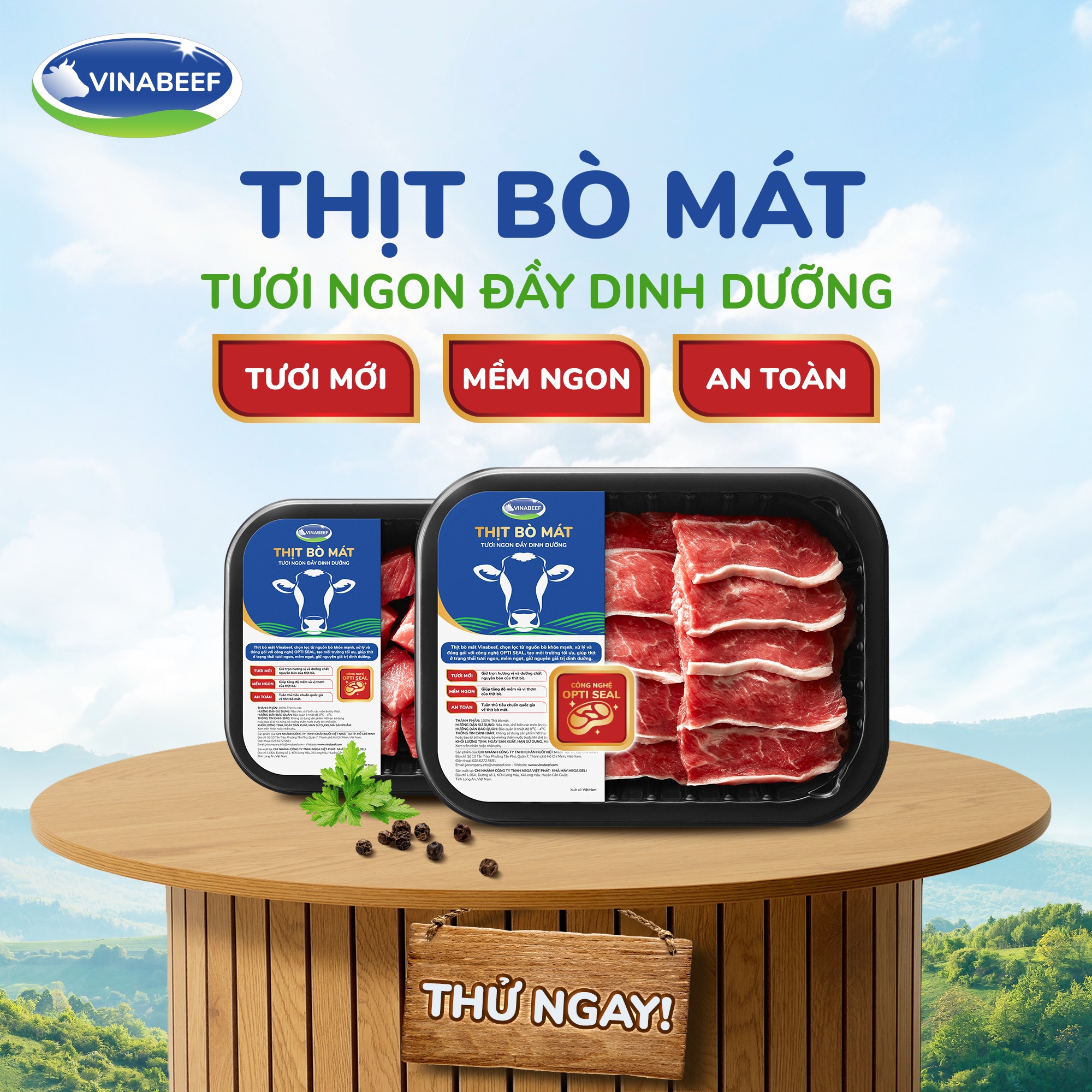 THỊT BÒ MÁT VINABEEF MỚI – TƯƠI NGON ĐẦY DINH DƯỠNG